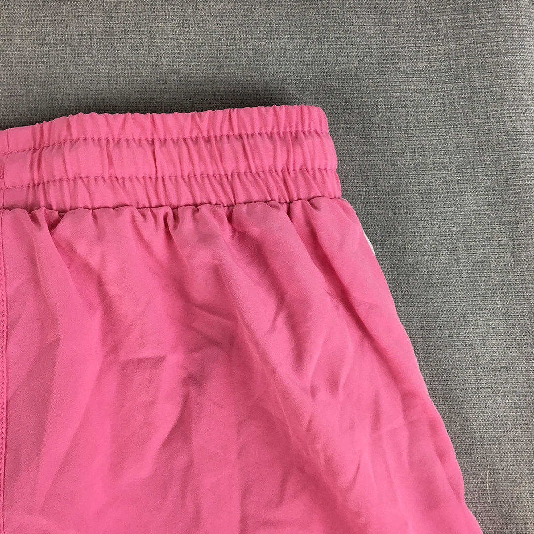 Umbro Kids Girls Shorts Size 10 Pink Drawstring Elastic Waist Logo