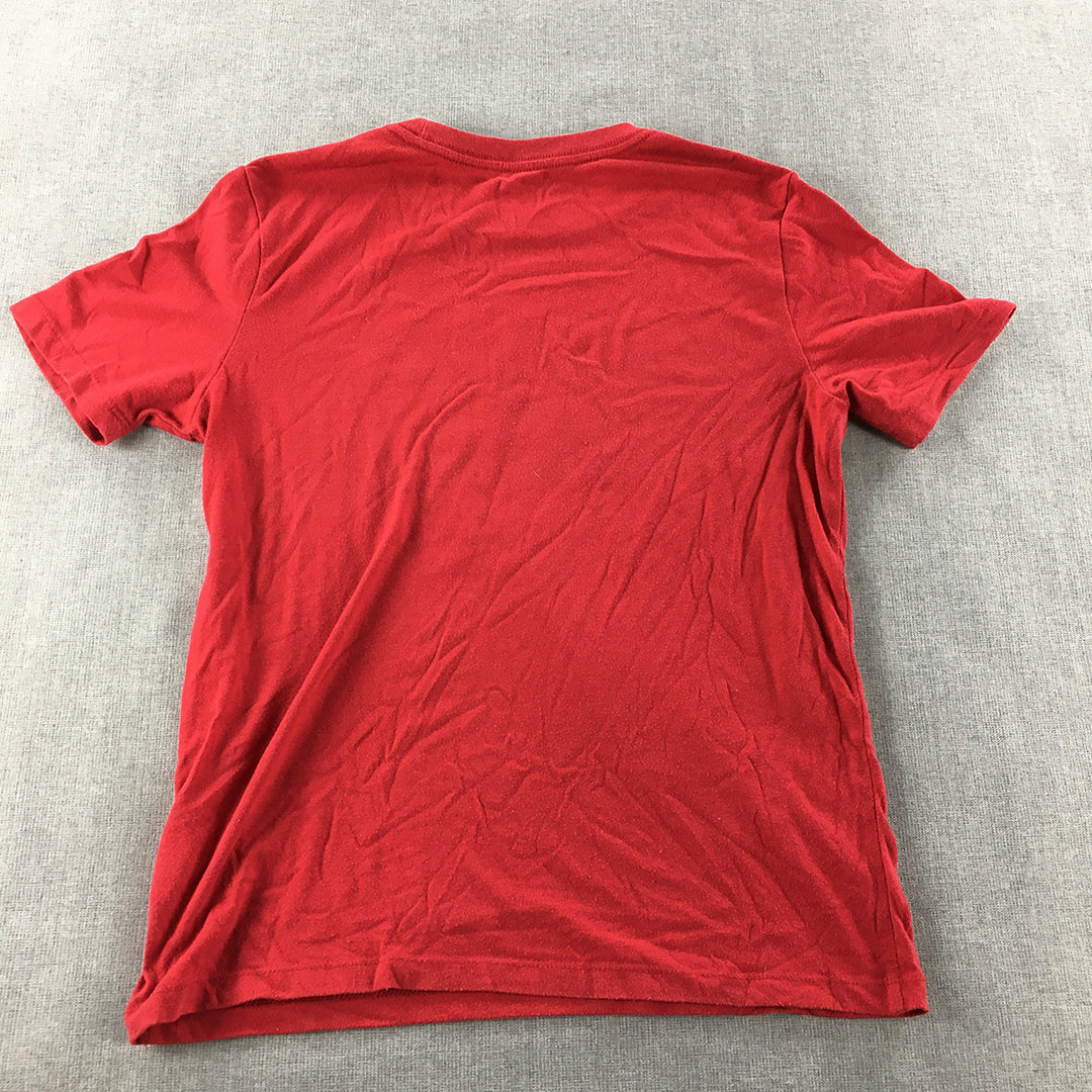 Old Navy Kids Boys T-Shirt Youth Size L (10 - 12 Years) Red California USA Top