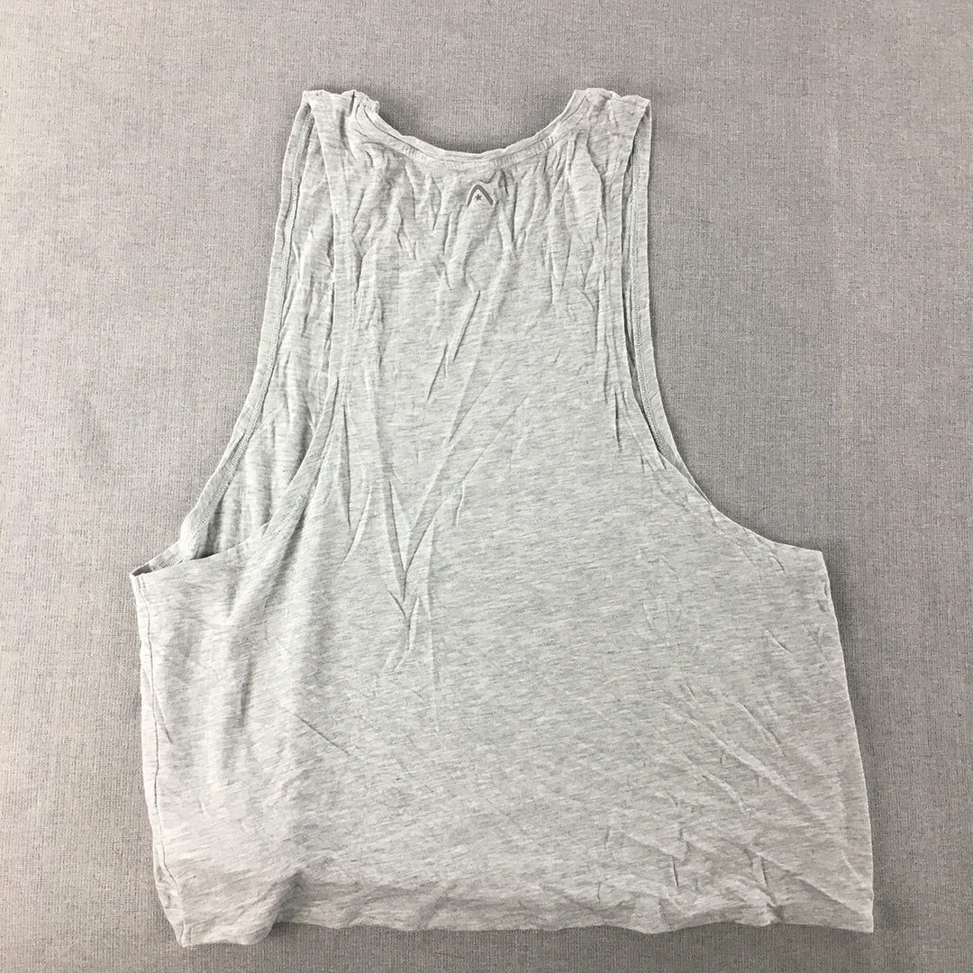 Rockwear Womens Tank Top Size 10 Grey Sleeveless Activewear Top