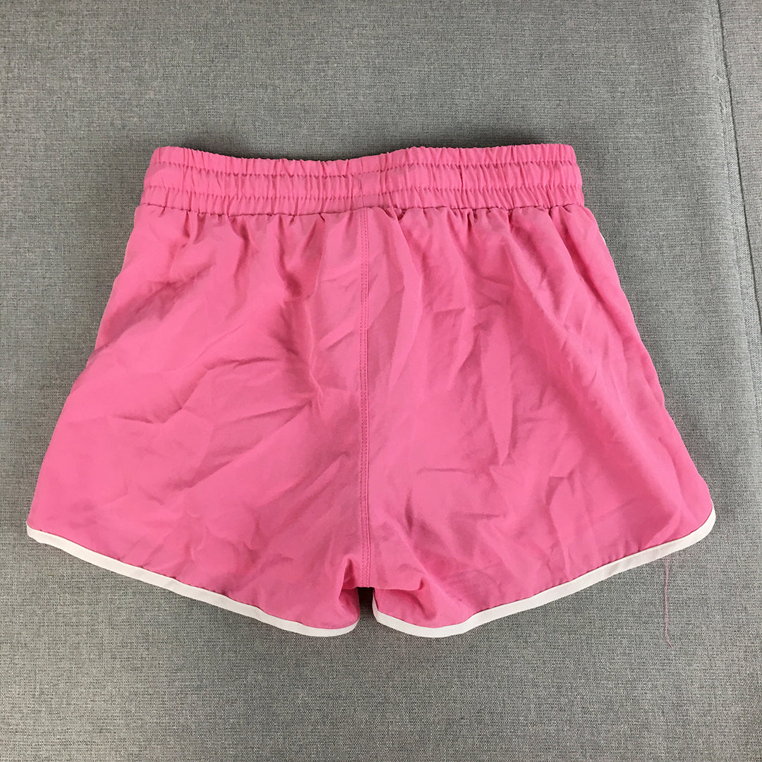 Umbro Kids Girls Shorts Size 10 Pink Drawstring Elastic Waist Logo