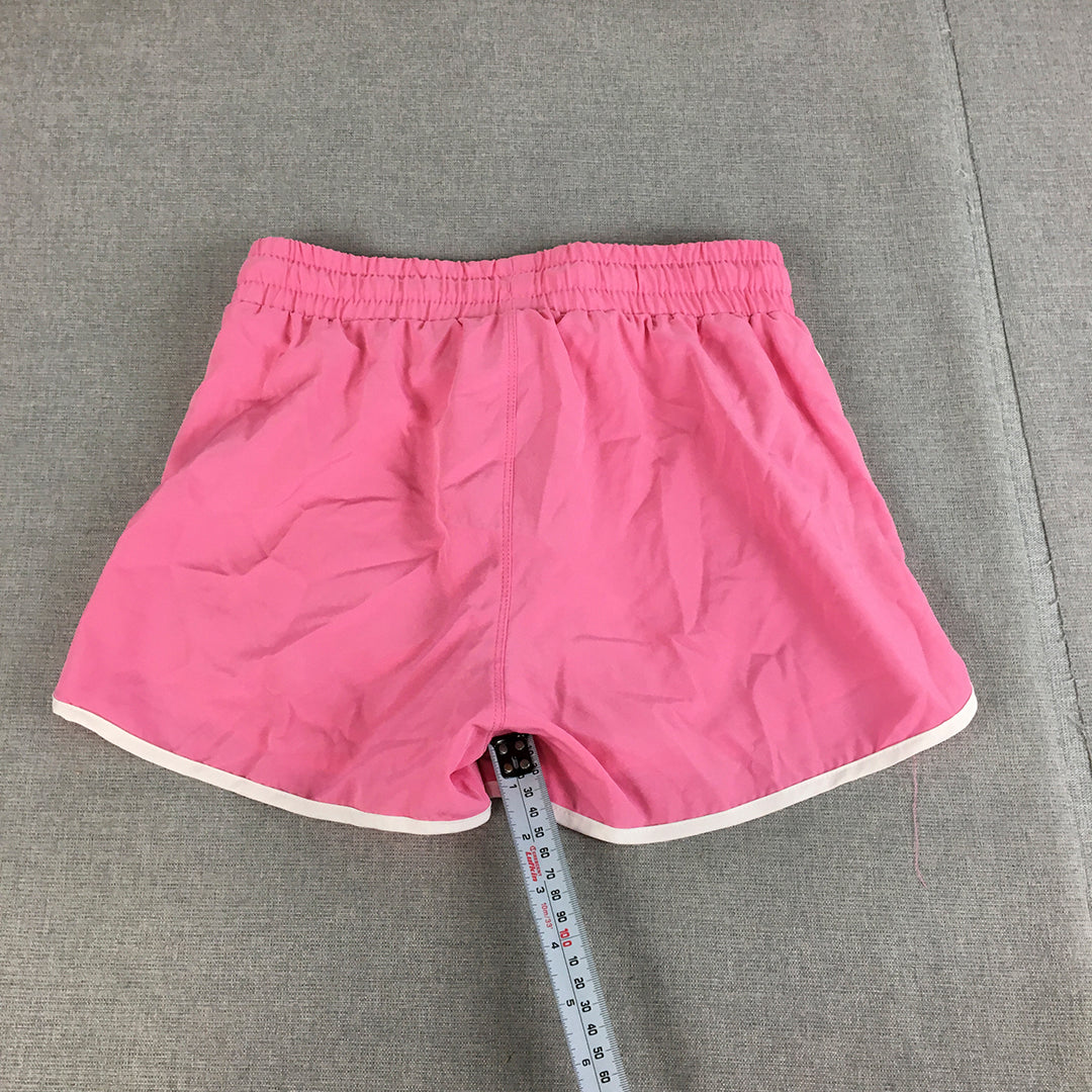 Umbro Kids Girls Shorts Size 10 Pink Drawstring Elastic Waist Logo