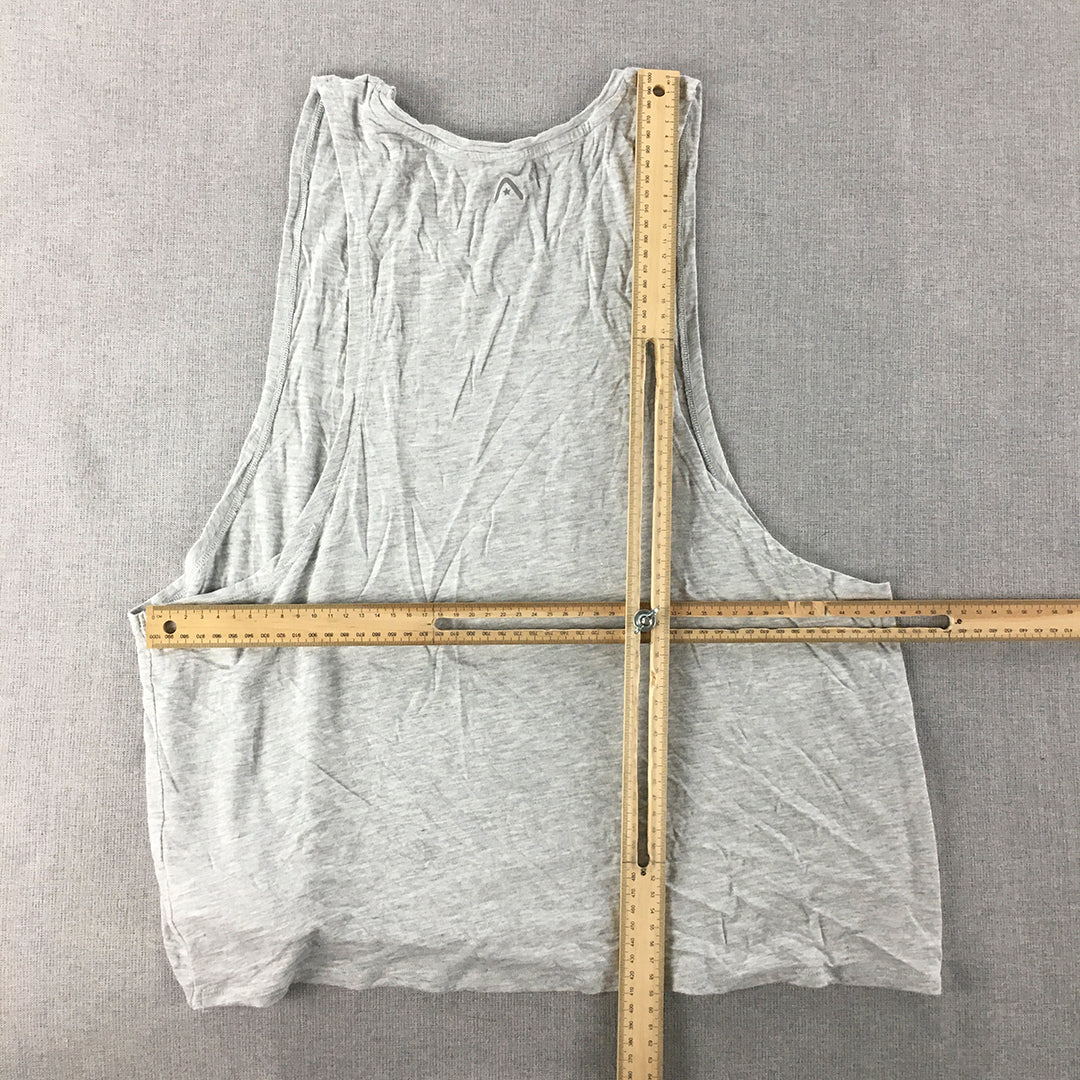 Rockwear Womens Tank Top Size 10 Grey Sleeveless Activewear Top