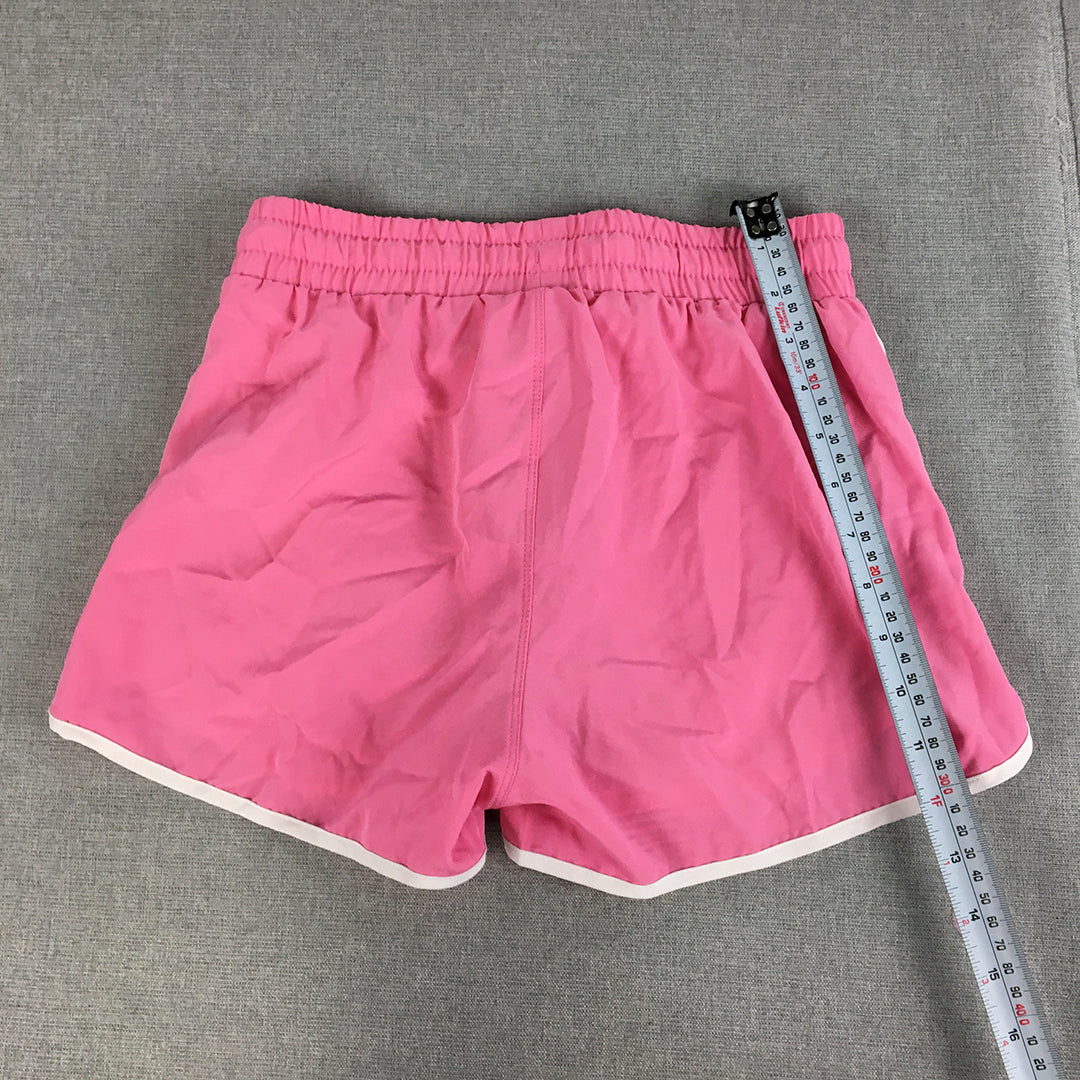 Umbro Kids Girls Shorts Size 10 Pink Drawstring Elastic Waist Logo