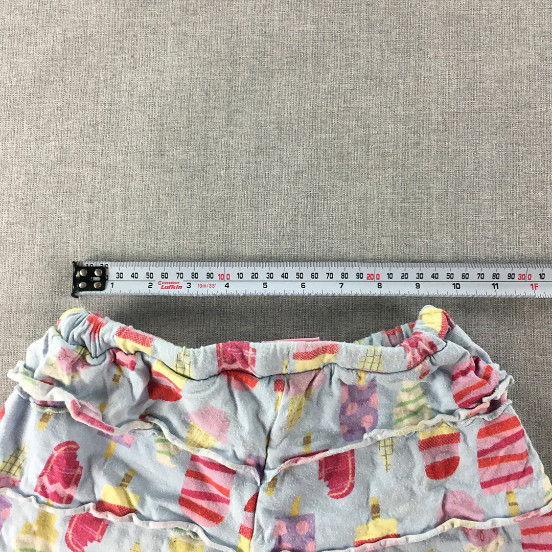 Peter Alexander Jnr Kids Girls Shorts Size 6 Blue Elastic Waist Pajama Sleep