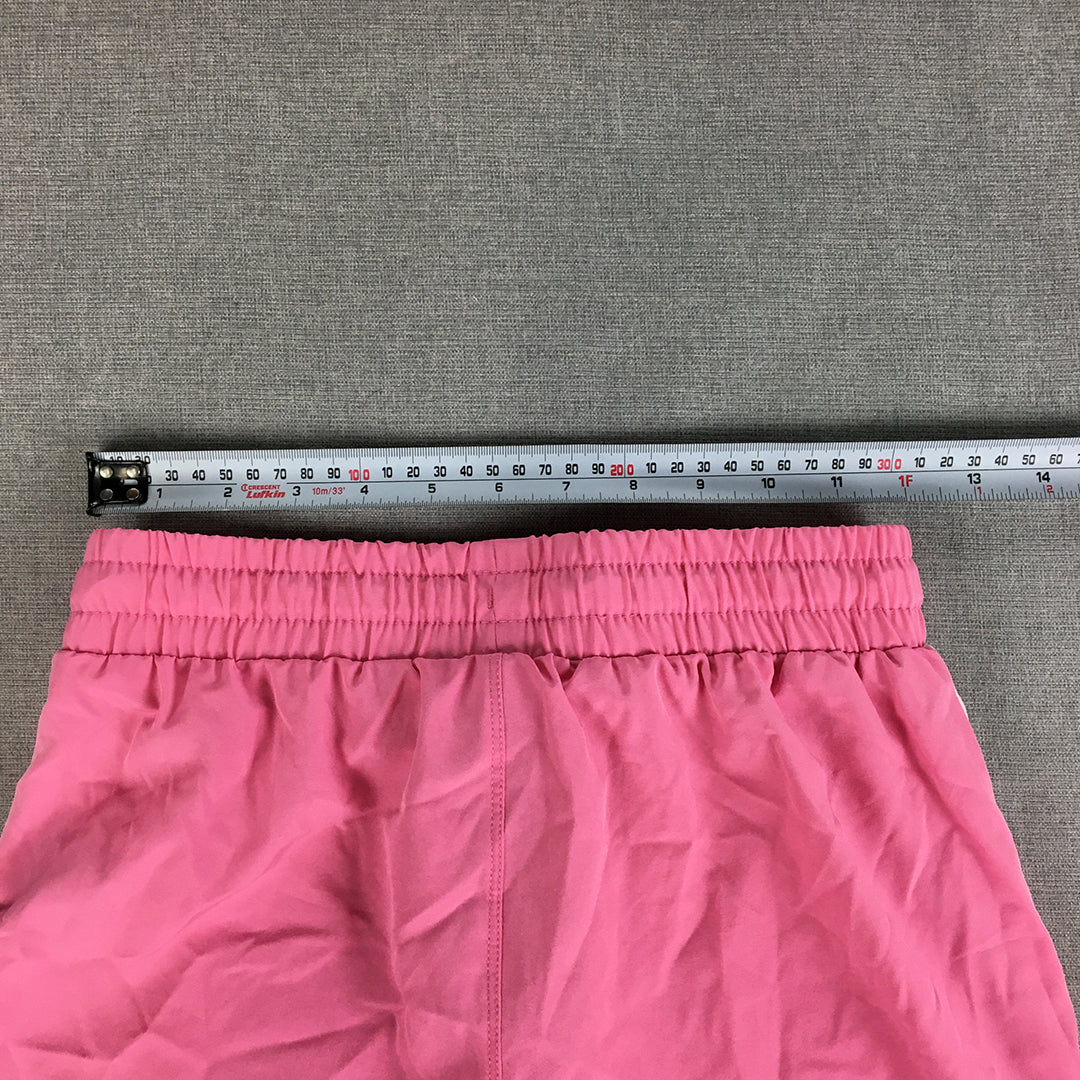 Umbro Kids Girls Shorts Size 10 Pink Drawstring Elastic Waist Logo