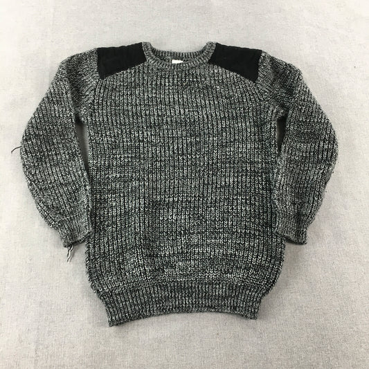 Urban Supply Kids Boys Knit Sweater Size 10 Grey Crew Neck Jumper