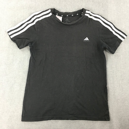 Adidas Kids Boys T-Shirt Youth Size M (11 - 12 Years) Black Short Sleeve Top