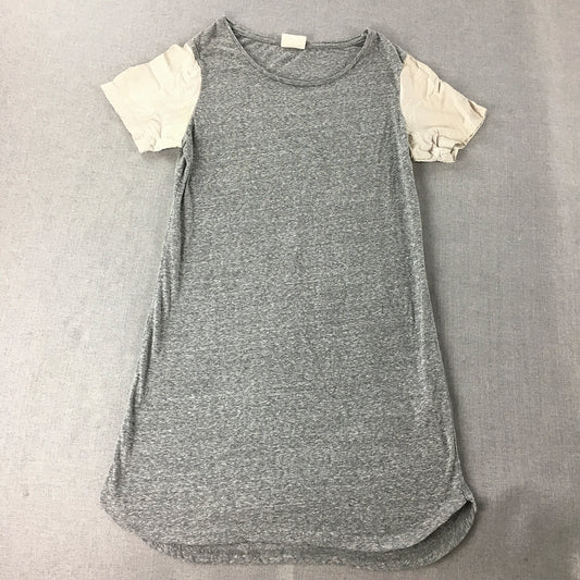 All About Eve Womens T-Shirt Dress Size 10 Grey Short Sleeve Mini Round Neck