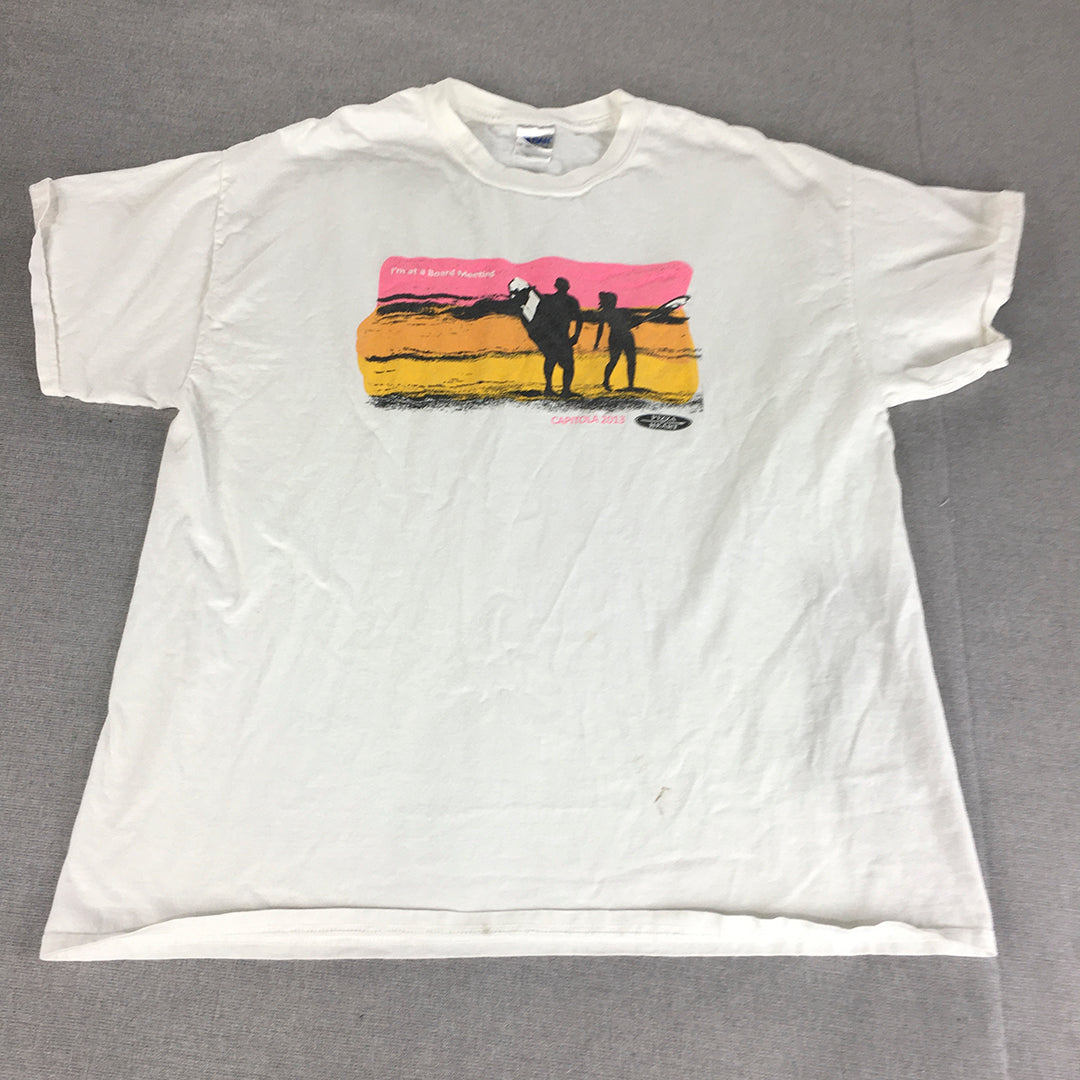 Capitola California USA Surfing 2013 T-Shirt Adult Size XL White Beach Waves