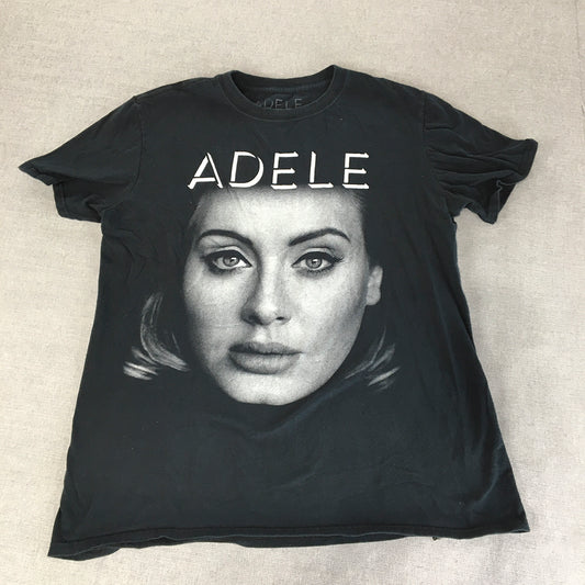 Adele 2017 Australia Tour T-Shirt Adult Size M Black Short Sleeve Licensed Tee