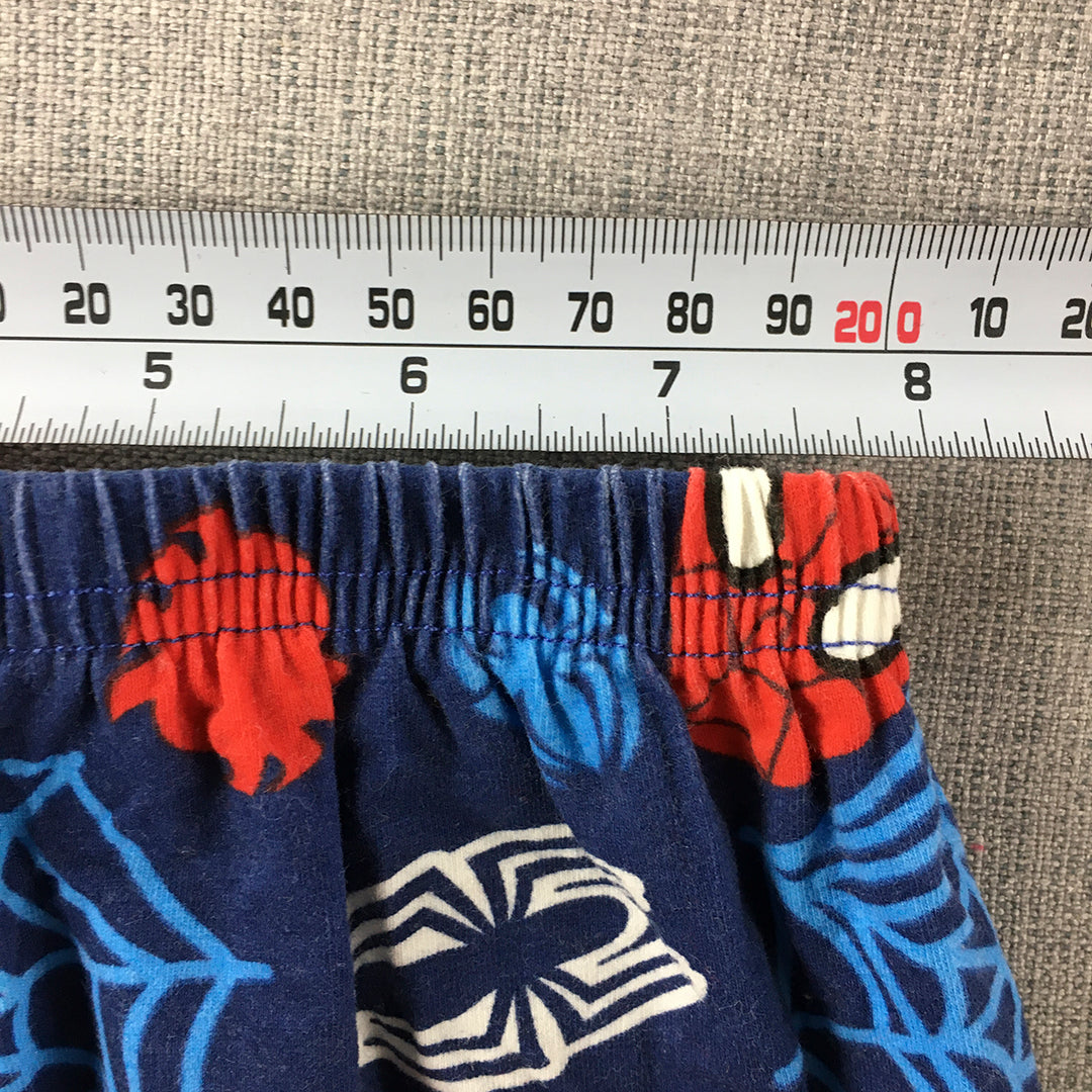 Marvel Spider-Man Kids Boys Pajama Pants Size 4 Blue Elastic Waist Sleepwear