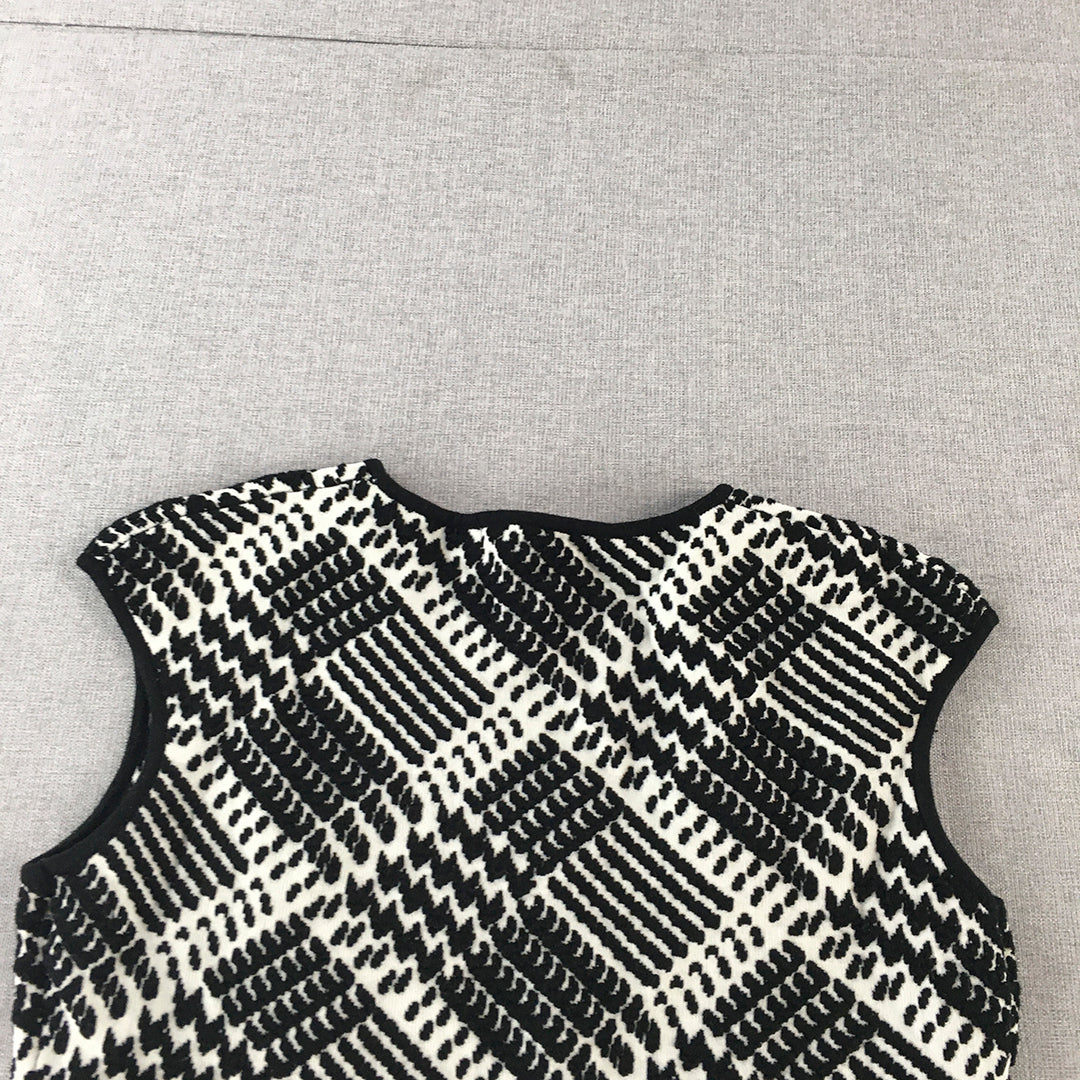 Glamorous Womens Pencil Dress Size XS Black White Checkered Knit Mini