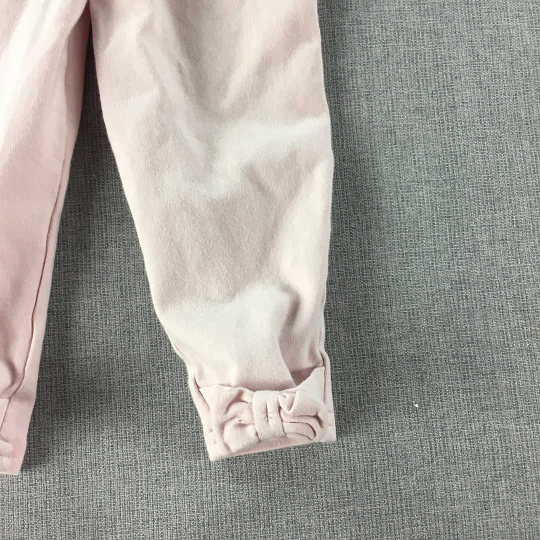 Ralph Lauren Baby Girls Pants Size 18 Months Pink Elastic Waist Pony Logo