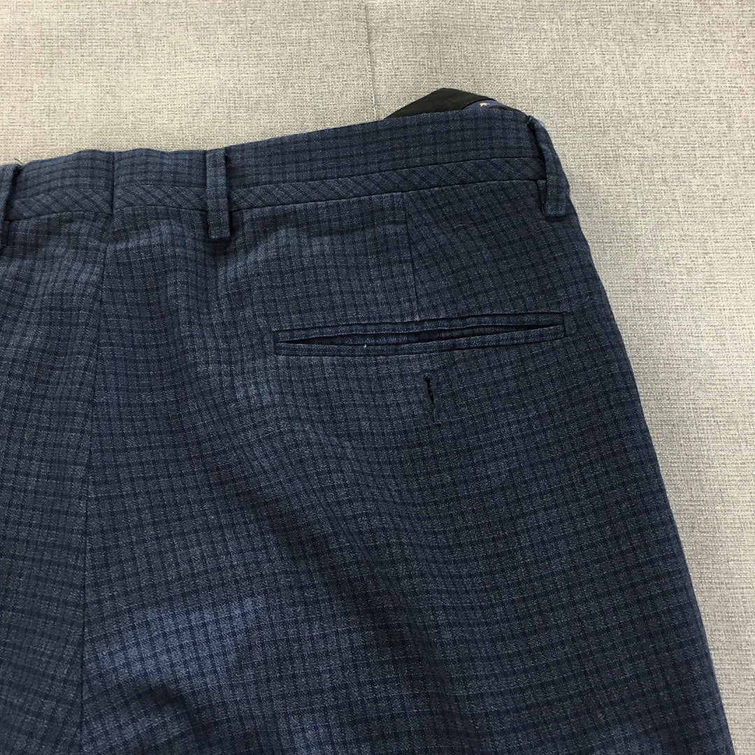 Louis Philippe Mens Dress Pants Size 34 Blue Straight Leg Formal