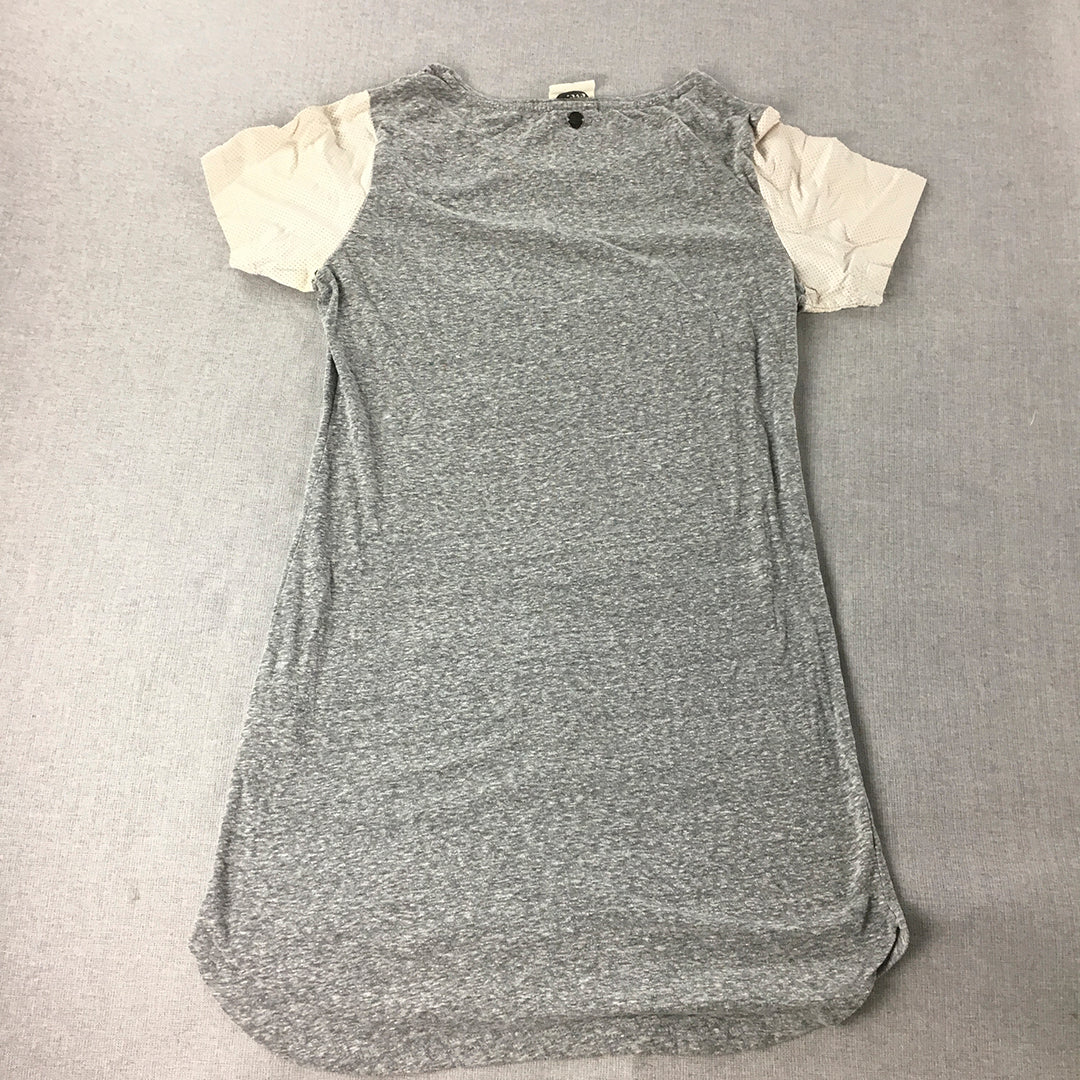 All About Eve Womens T-Shirt Dress Size 10 Grey Short Sleeve Mini Round Neck