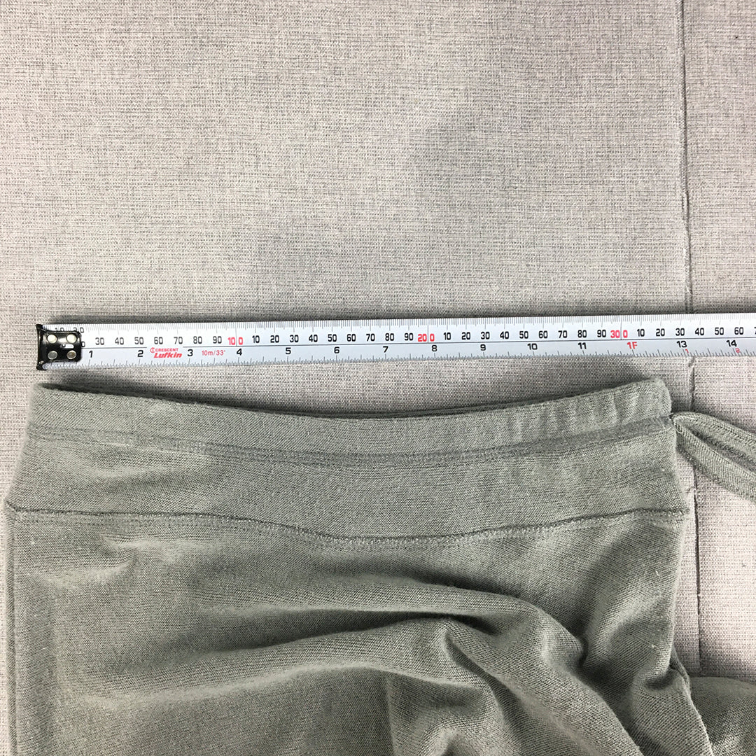 Naning9 Womens Maxi Skirt Free Size Grey Elastic Waist Long Length Korean Brand