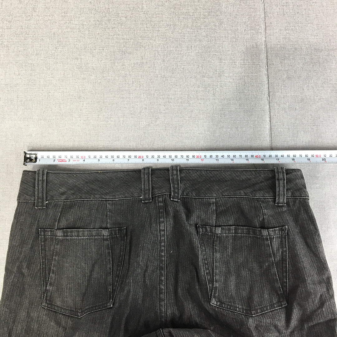 Colorado Womens Jeans Size 16 (W36 x L28) Black Dark Wash Straight Leg Denim