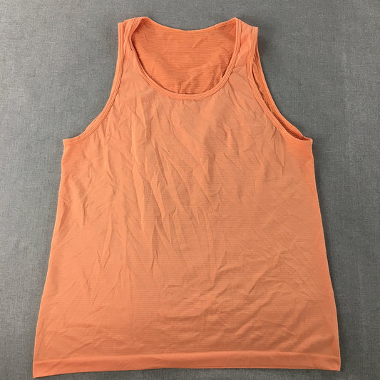 Lululemon Womens Tank Top Size 10 (AU 14) Orange Sleeveless Shirt