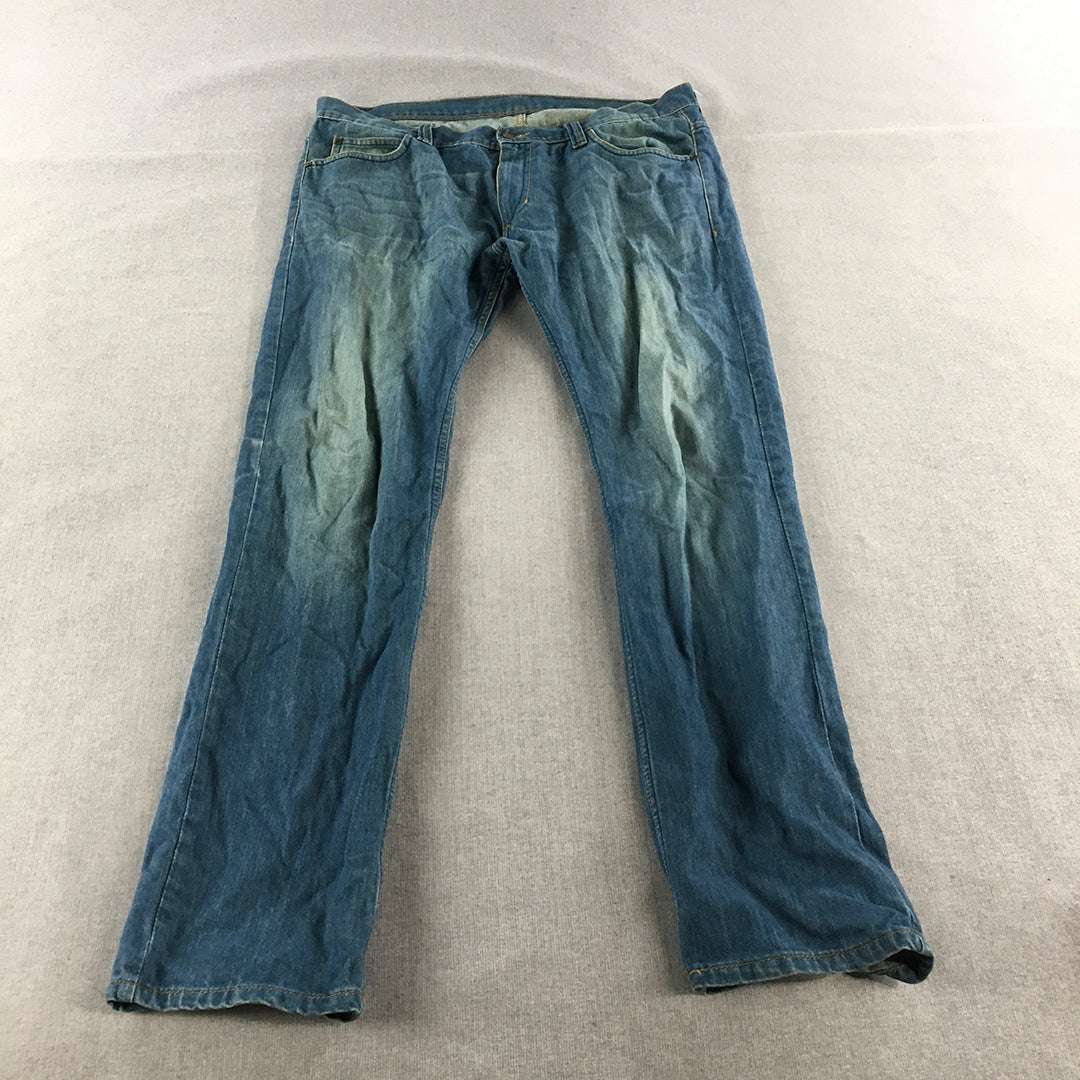 Vintage Lee Mens Jeans Size 38 x 34 Blue Straight Leg Denim