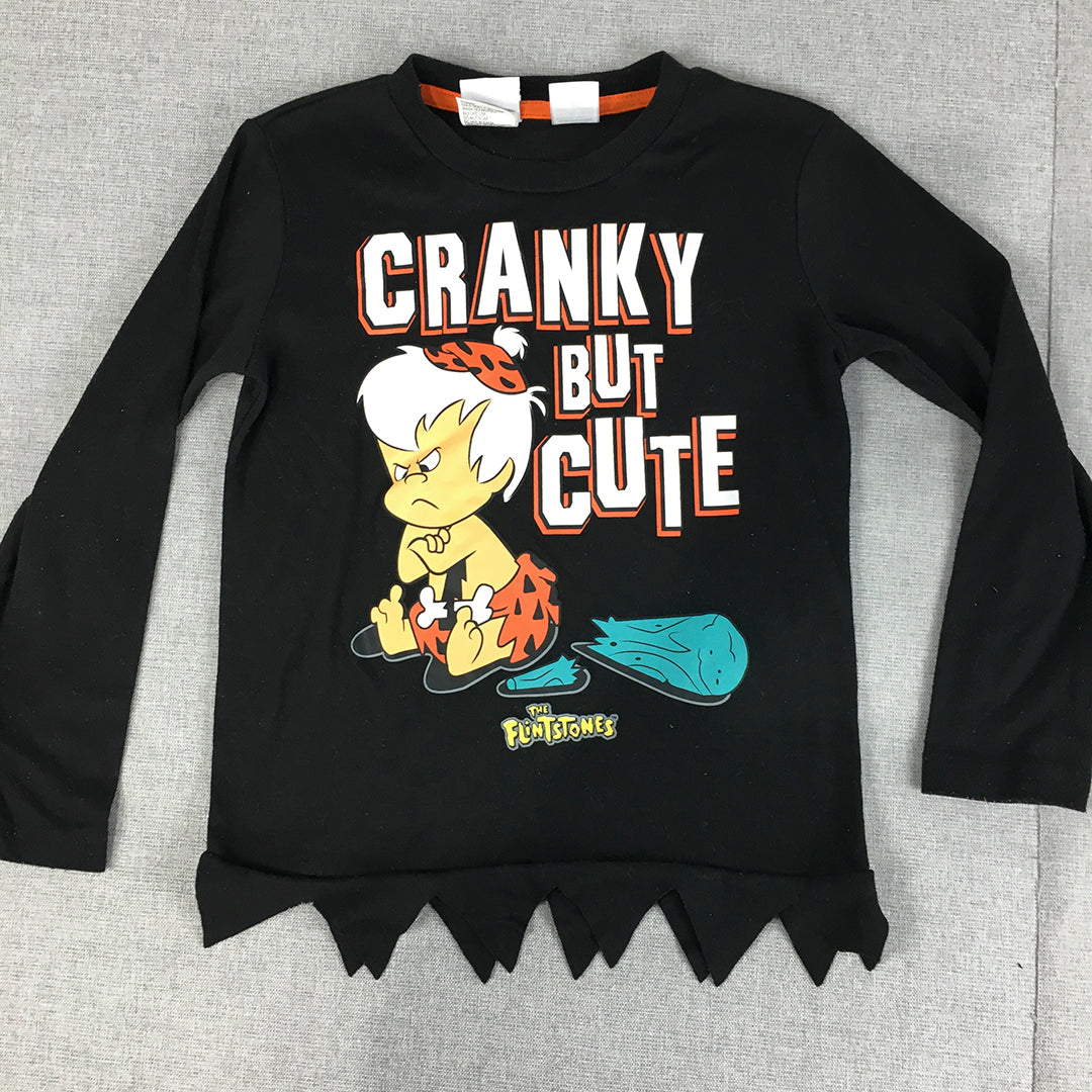 The Flintstones Kids Shirt Size 6 Black Bam Bam Long Sleeve Pullover Shirt