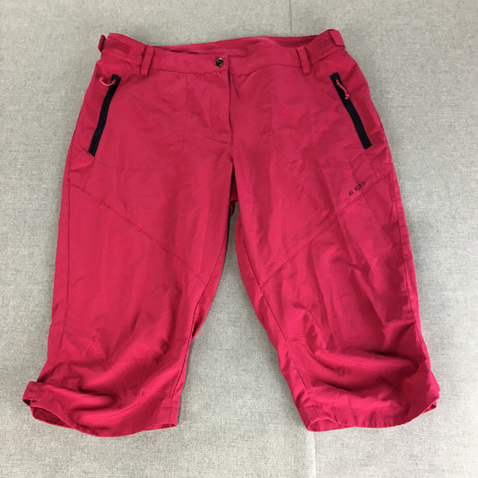 46 Nord Womens Knee Length Shorts Size 42 (W34) Hot Pink Zip Pockets Outdoor