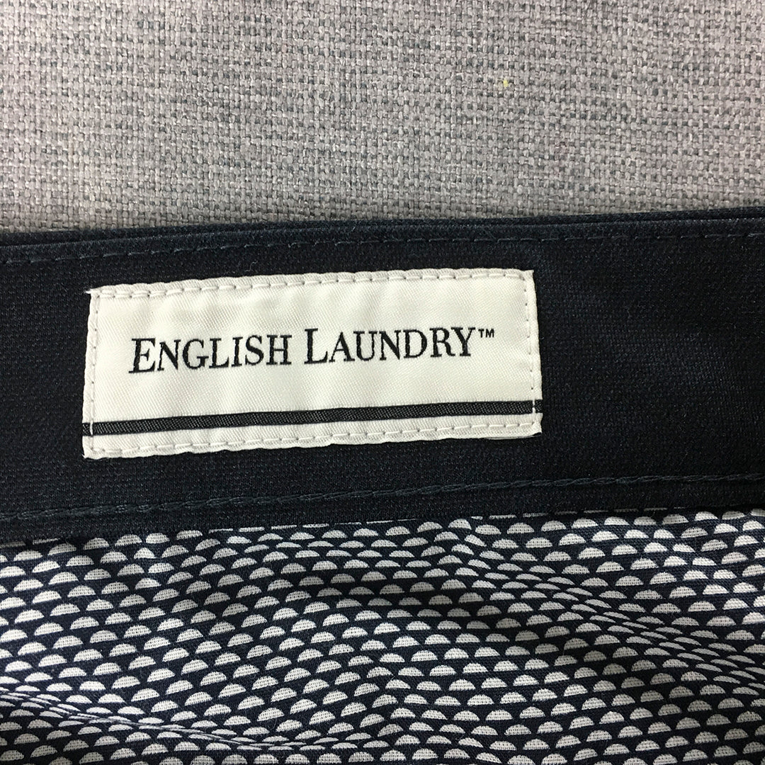 English Laundry Mens Dress Pants Size 32 Navy Blue Straight Leg Formal