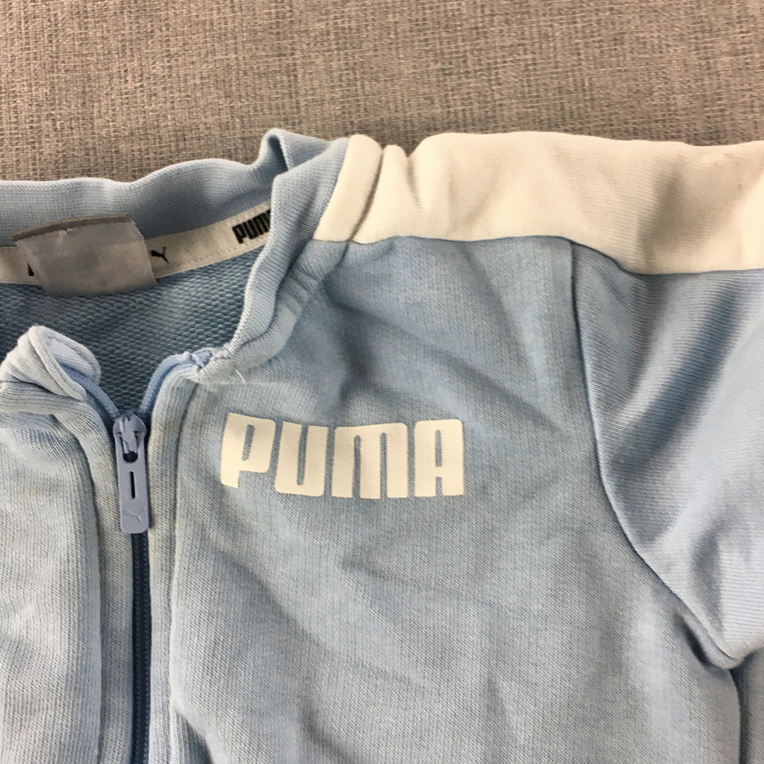 Puma Baby Jacket Size 9 - 12 Months Blue Logo Zip-Up Coat