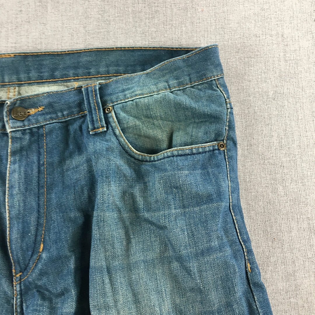 Vintage Lee Mens Jeans Size 38 x 34 Blue Straight Leg Denim