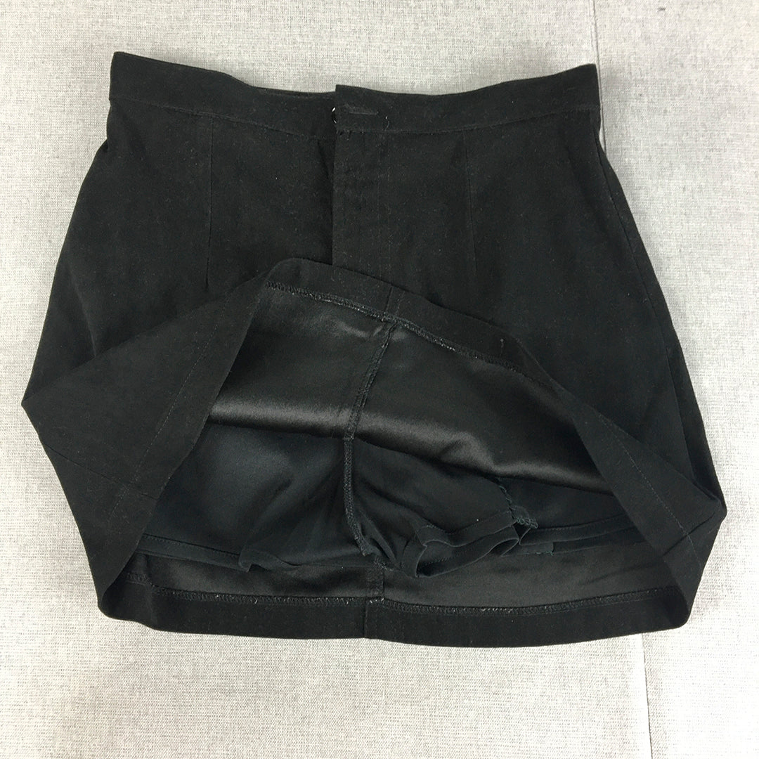 Vinni 18 Womens Mini Skirt Size M Black Pockets