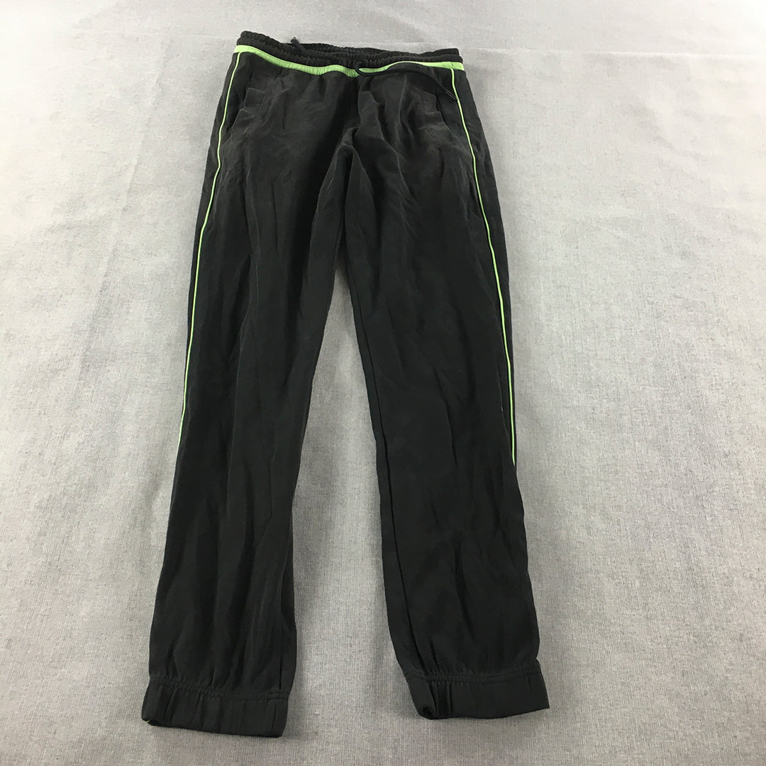 Hugo Boss Mens Tracksuit Pants Size M Black Green Drawstring Jogger