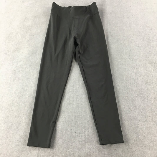 Uniqlo Kids Girls Leggings Size 9 - 10 Years Black Stretch Activewear Pants