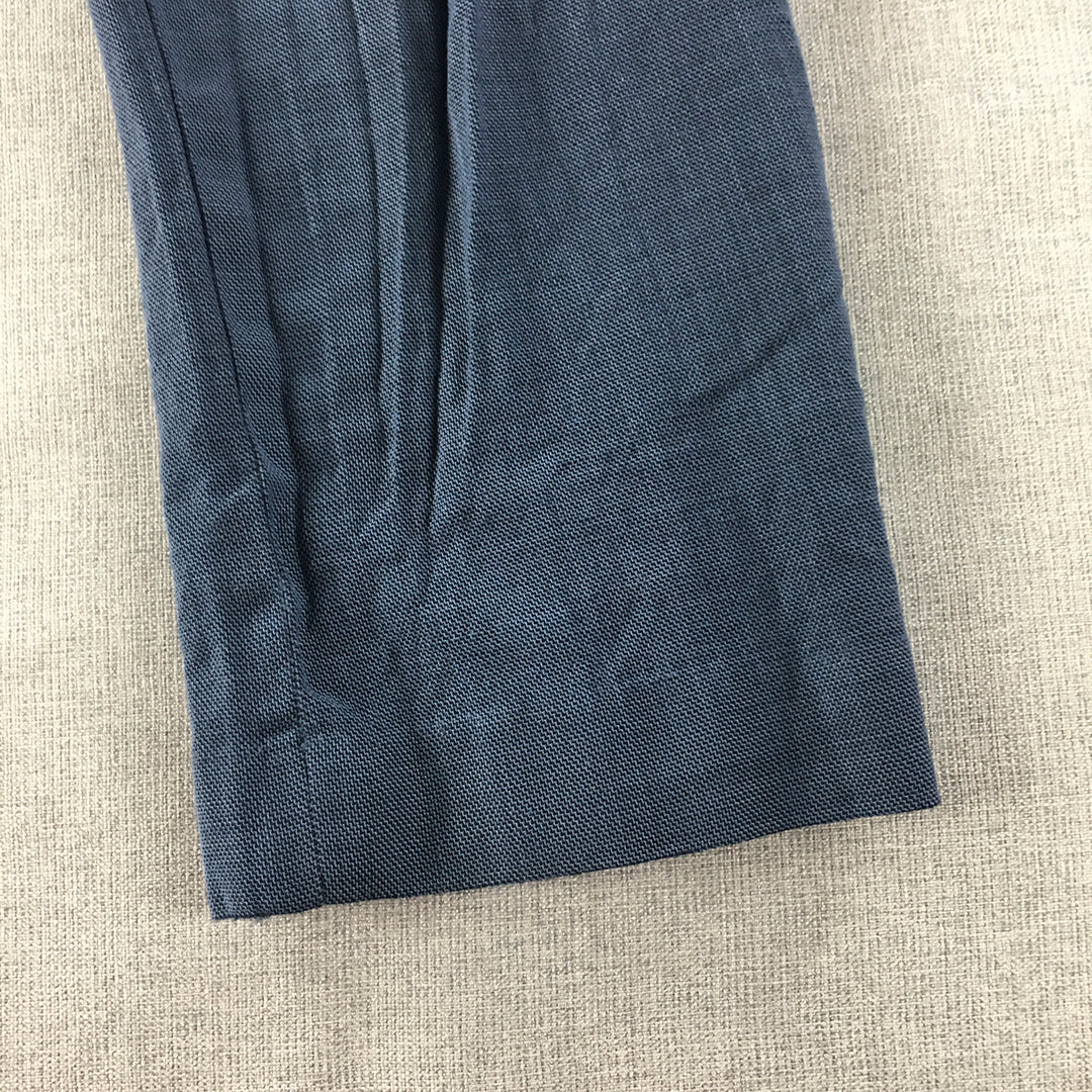 Brent Wilson Mens Dress Pants Size 30 (W30 x L30) Blue Slim Straight