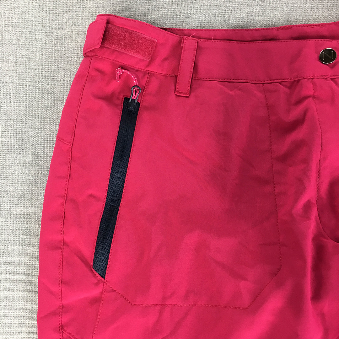 46 Nord Womens Knee Length Shorts Size 42 (W34) Hot Pink Zip Pockets Outdoor