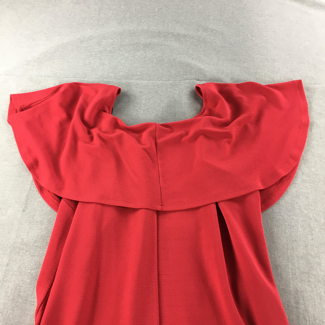 Estelle Womens Mini Dress Size 22 Red Evening Event Party A-Line