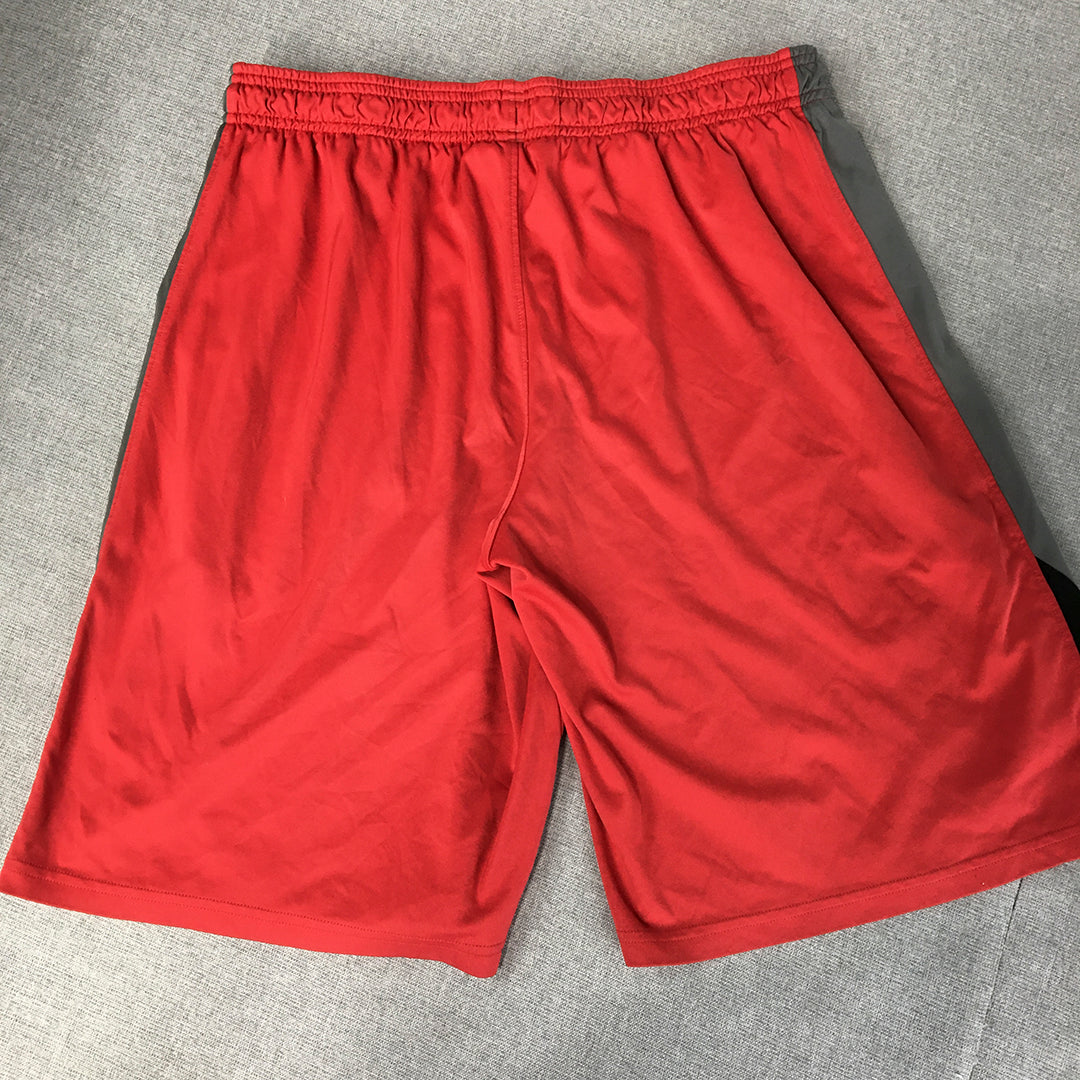 Under Armour Kids Boys Shorts Youth Size XL Red Logo Running Athletic