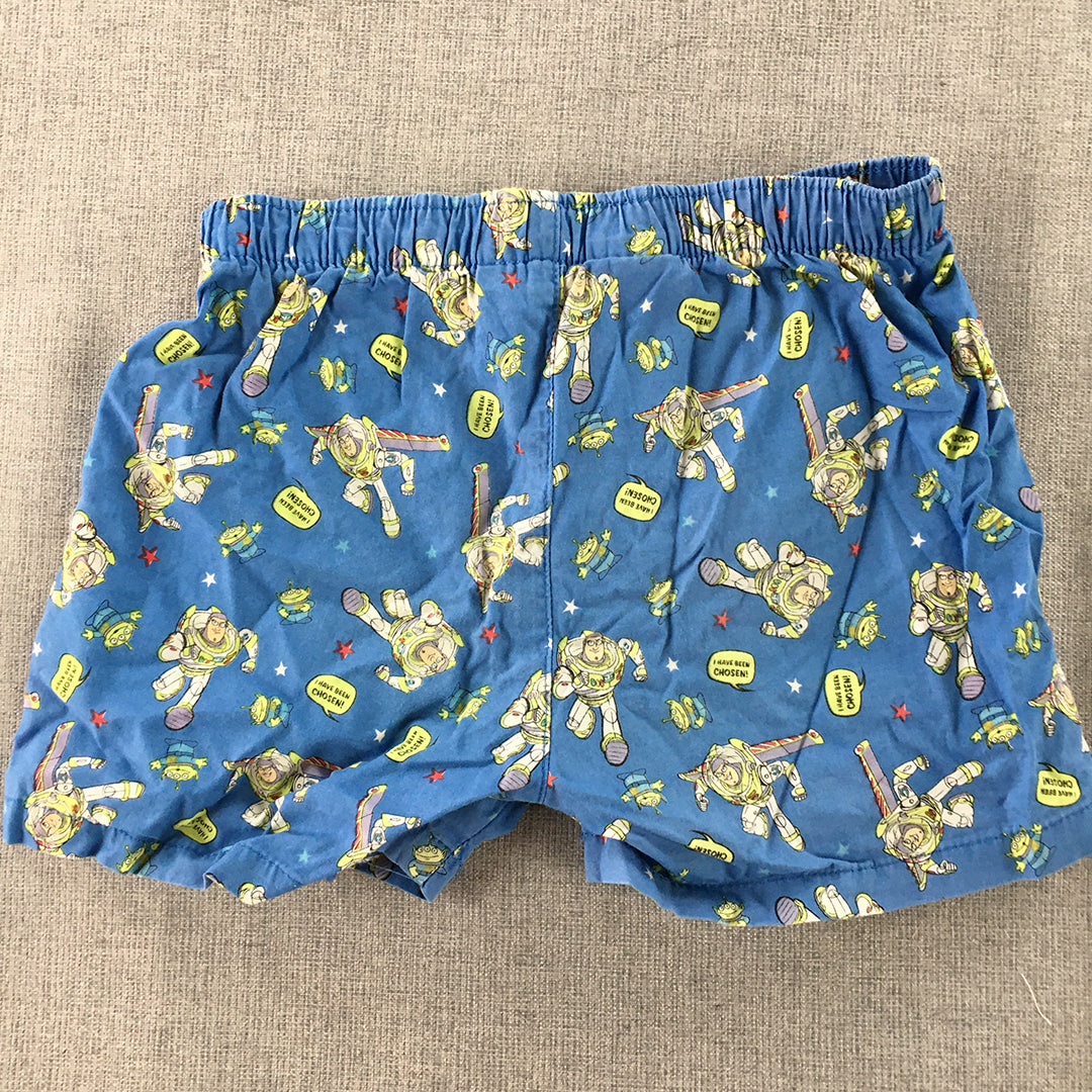 Toy Story Kids Pajama Shorts Size 3 Toddler Blue Elastic Waist Sleepwear