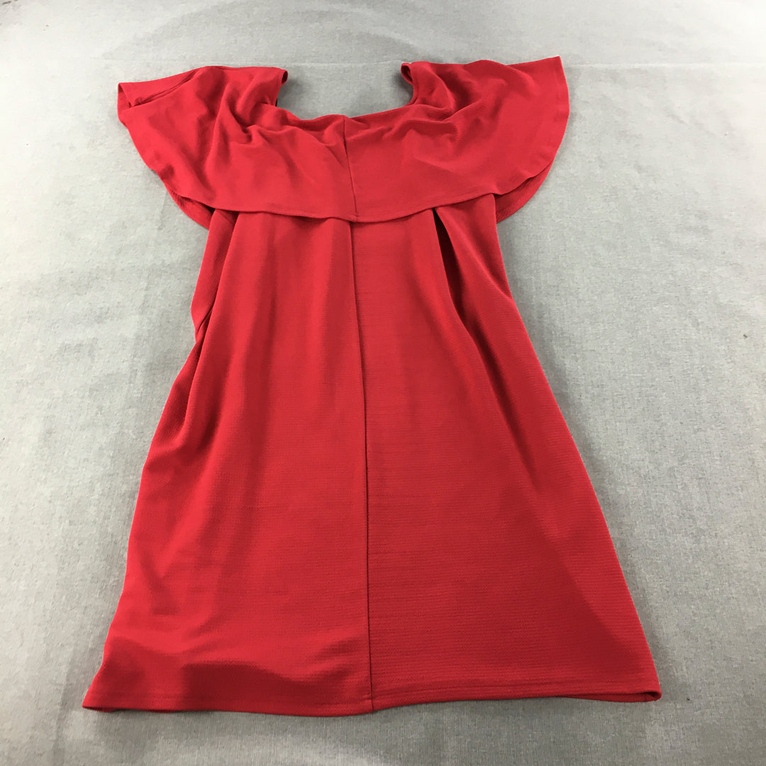 Estelle Womens Mini Dress Size 22 Red Evening Event Party A-Line