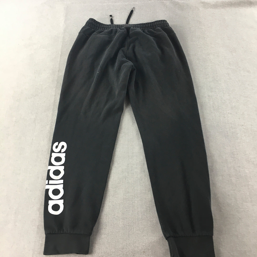 Adidas Mens Tracksuit Pants Size M Black Drawstring Pockets Jogger