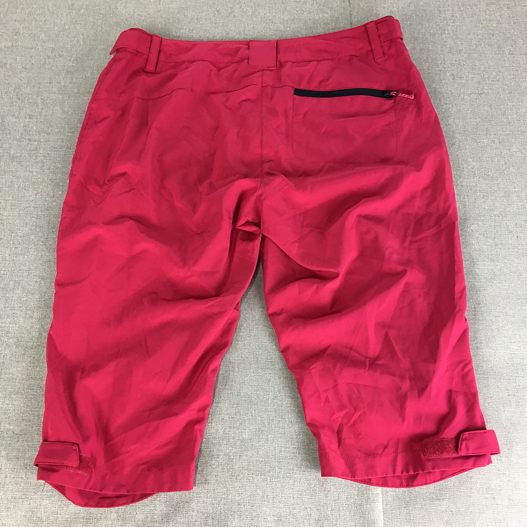 46 Nord Womens Knee Length Shorts Size 42 (W34) Hot Pink Zip Pockets Outdoor