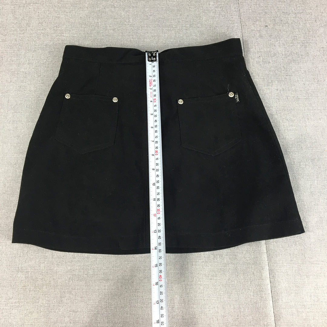 Vinni 18 Womens Mini Skirt Size M Black Pockets