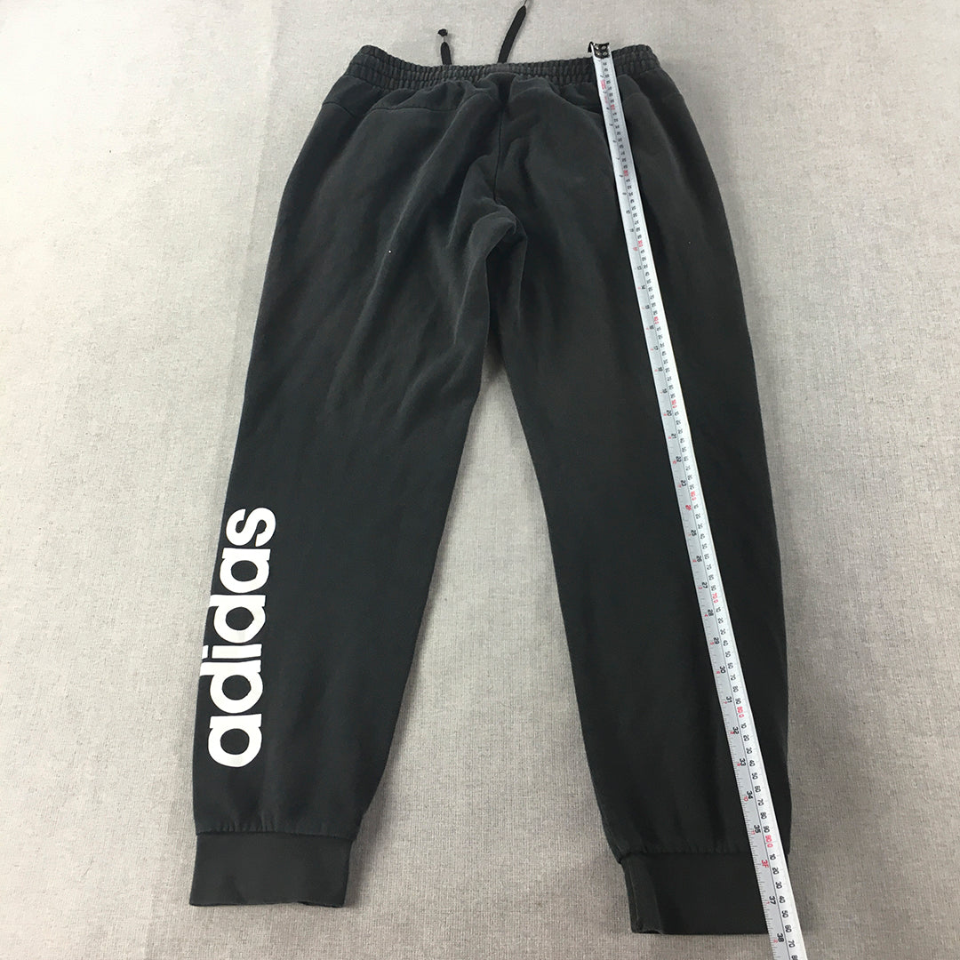 Adidas Mens Tracksuit Pants Size M Black Drawstring Pockets Jogger