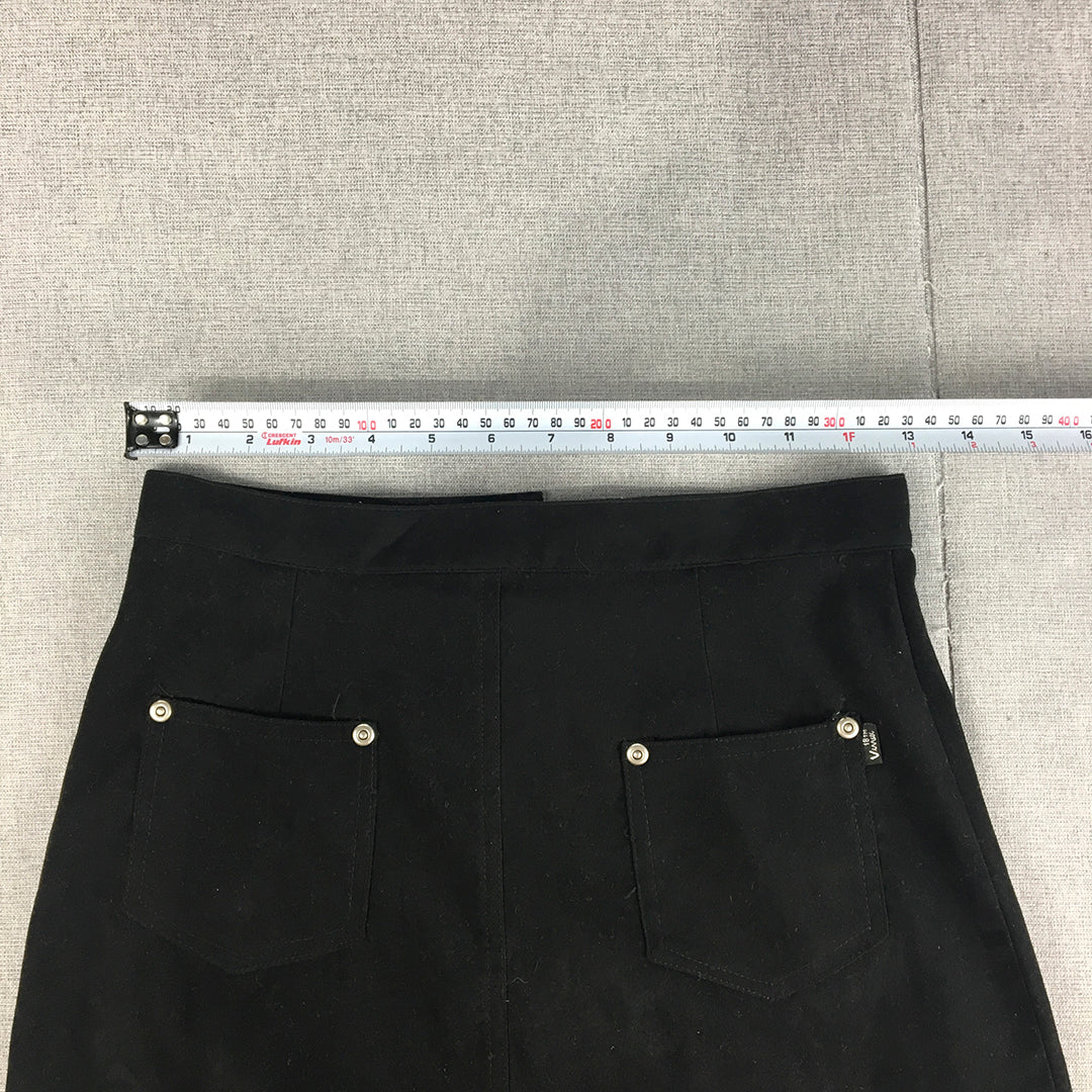 Vinni 18 Womens Mini Skirt Size M Black Pockets