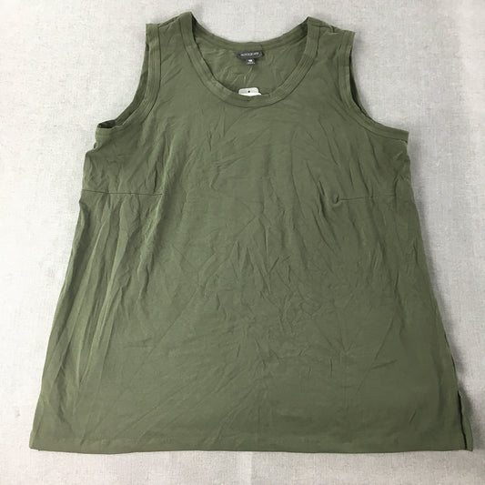 NEW Autograph Womens Tank Top Size 16 Khaki Green Sleeveless Shirt