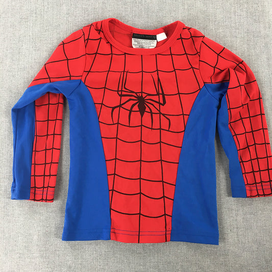 Marvel Spider-Man 2 Kids Boys Shirt Size 2 - 3 Years Toddler Red Blue Costume