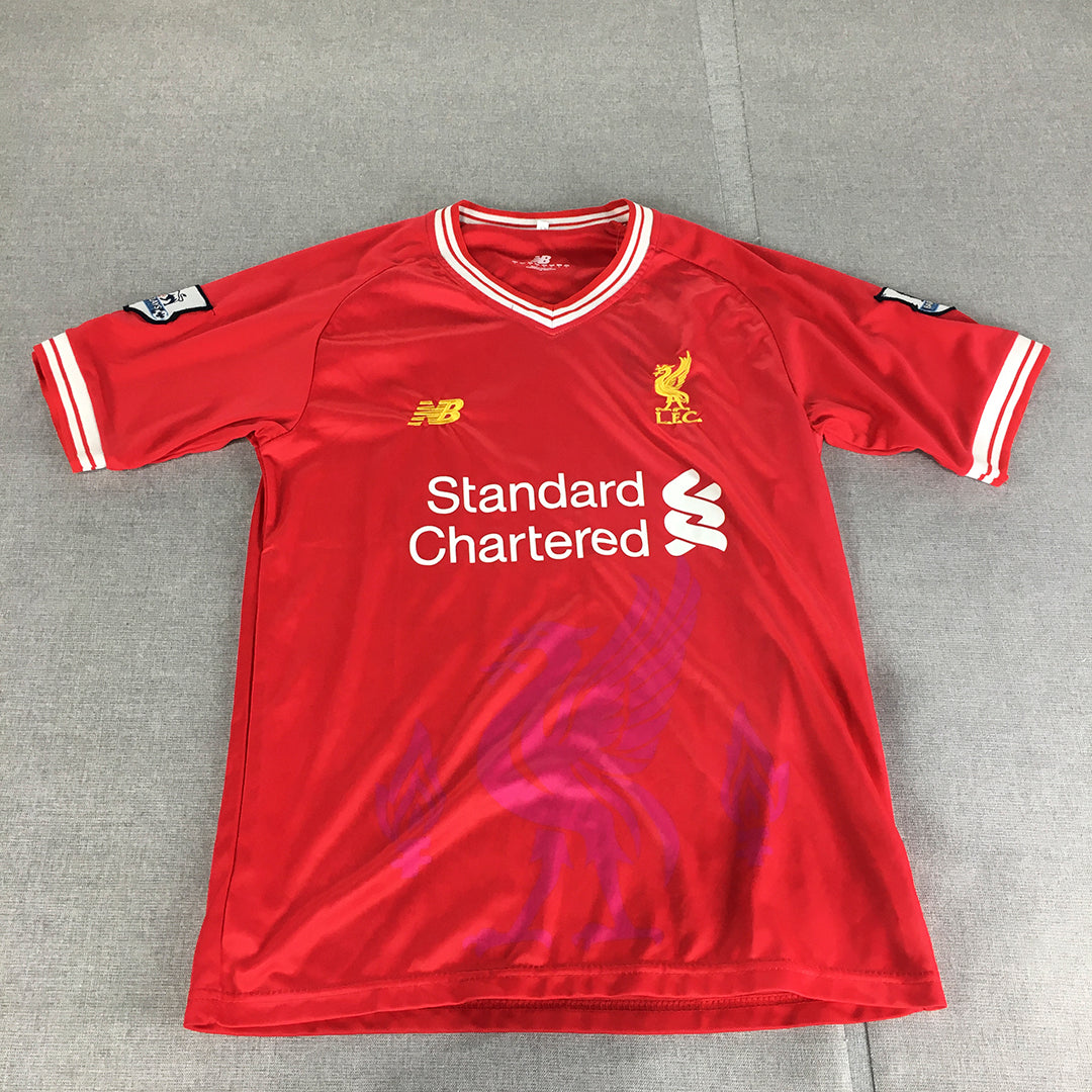 Liverpool FC Jersey Kids Boys Youth Size L Red New Balance Home Kit Shirt