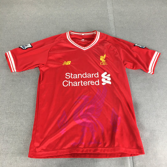 Liverpool FC Jersey Kids Boys Youth Size L Red New Balance Home Kit Shirt