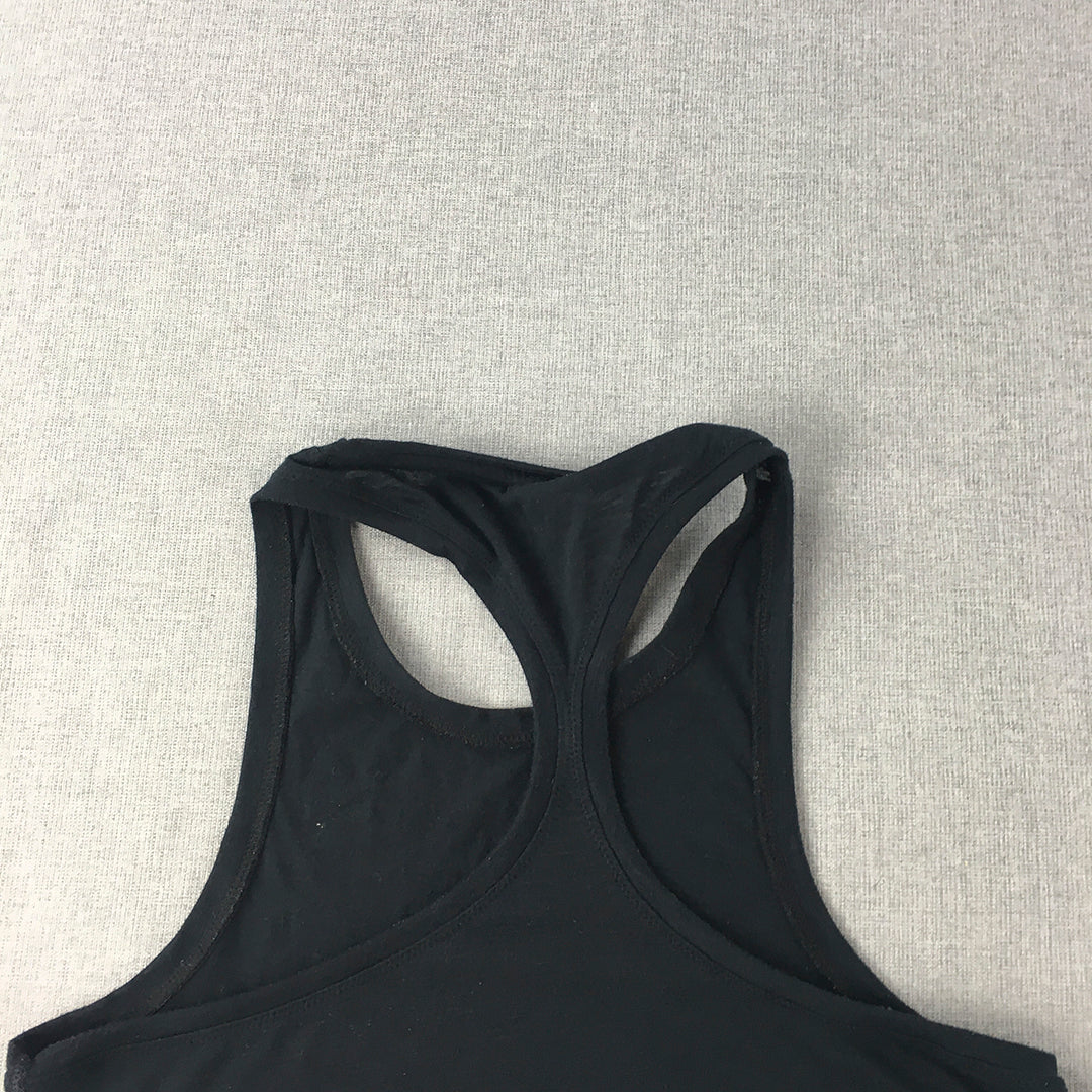 Puma Womens Tank Top Size S Black Sleeveless Logo Singlet Shirt