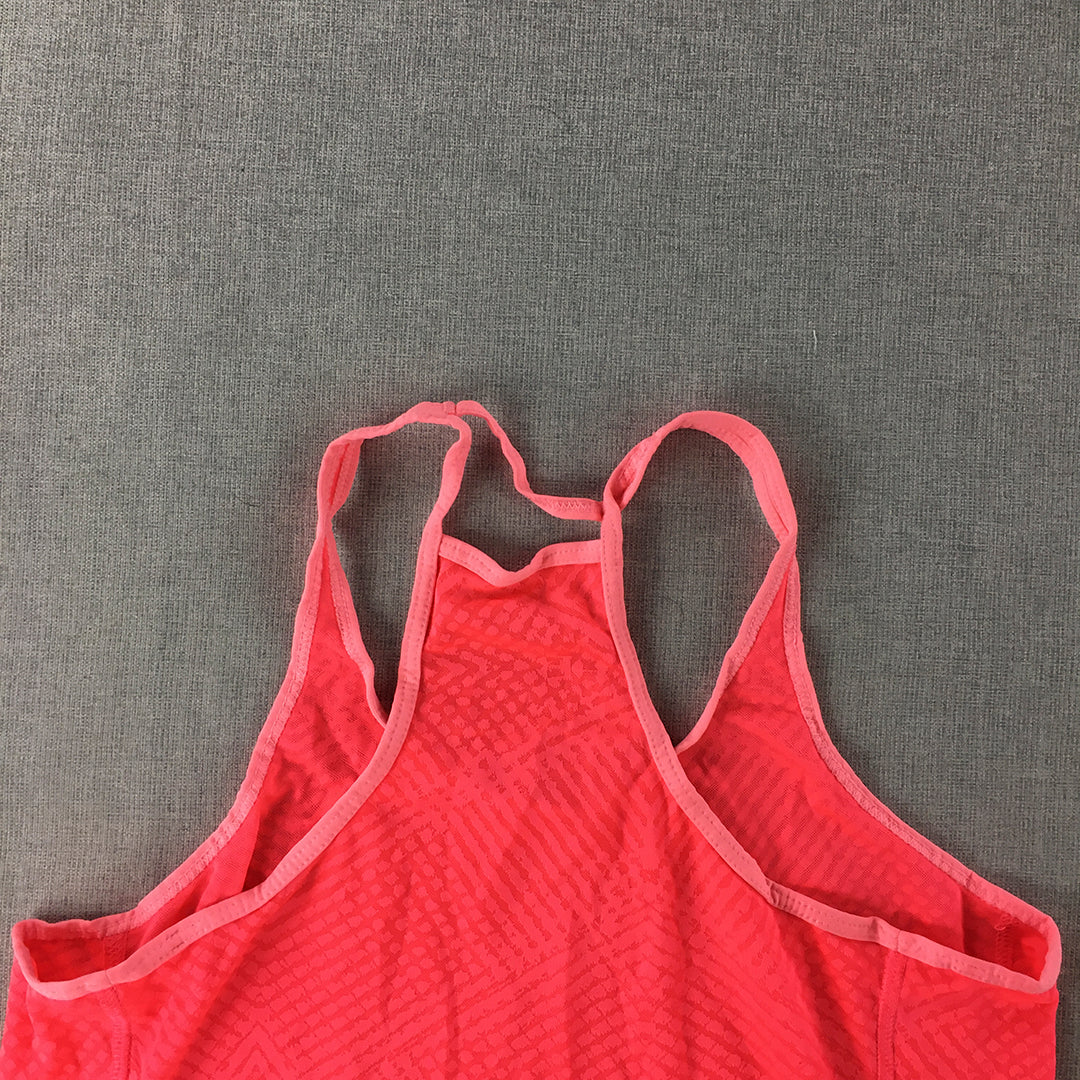 Adidas Supernova Womens Tank Top Size L Hot Pink Logo Sleeveless Singlet Shirt