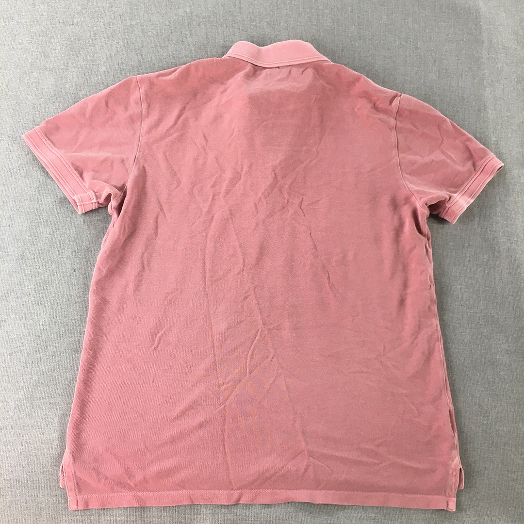 Country Road Mens Polo Shirt Size S Pink Collared Short Sleeve Rugby