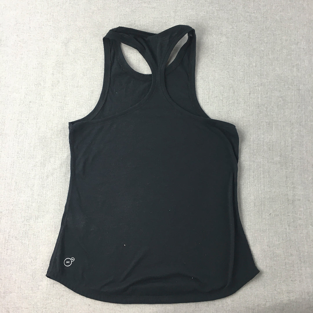 Puma Womens Tank Top Size S Black Sleeveless Logo Singlet Shirt